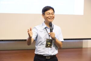2026年基隆市高中學生自主學習動靜態成果發表會:林金山課督代表教育處致詞並勉勵與會學生
